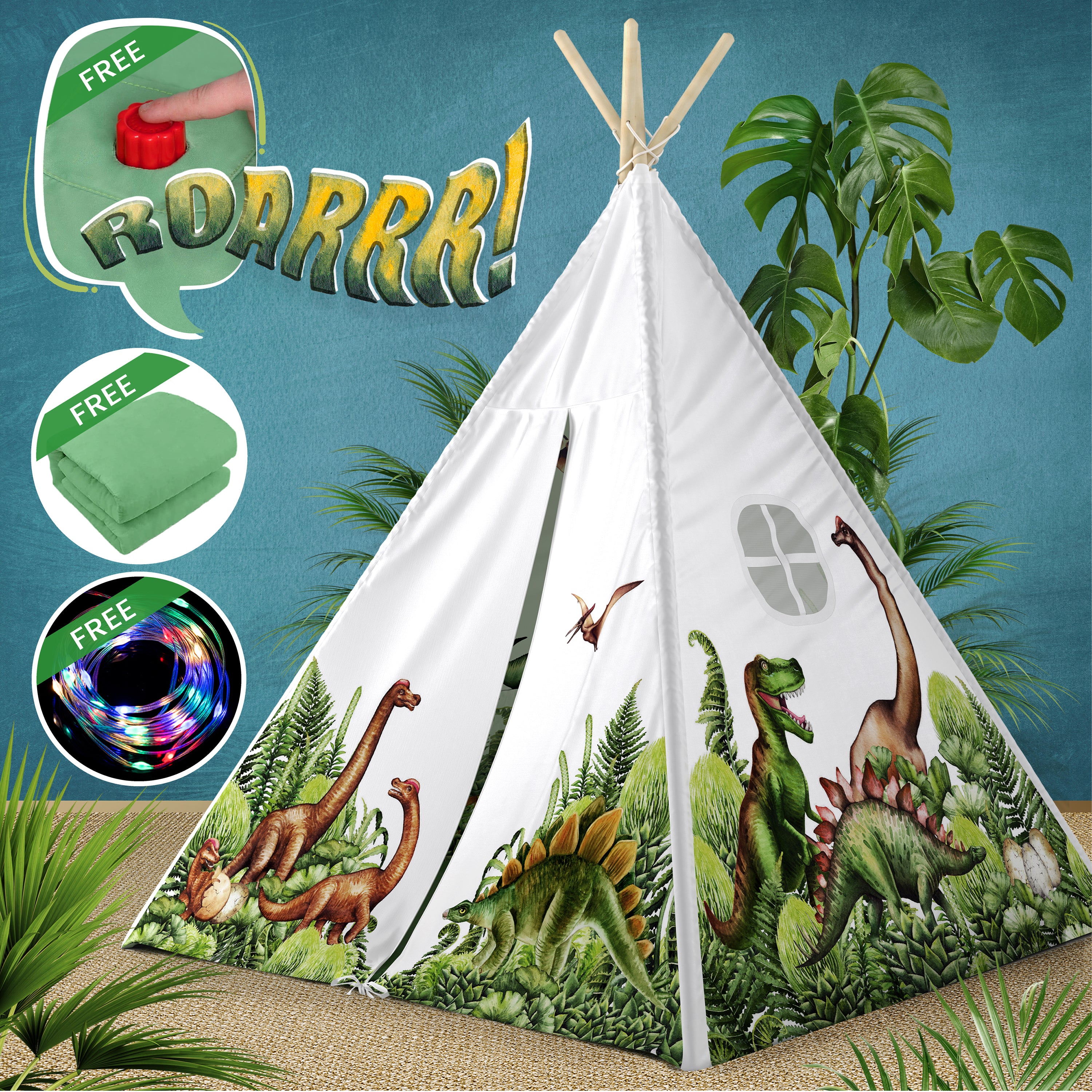 dinosaurier camping tent Dinosaur Discovery Teepee – winstonolive